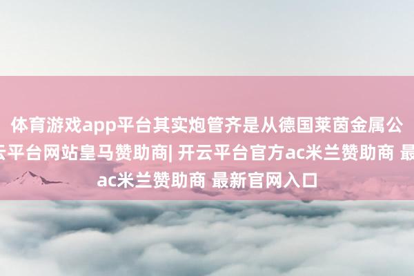 体育游戏app平台其实炮管齐是从德国莱茵金属公司买的-开云平台网站皇马赞助商| 开云平台官方ac米兰赞助商 最新官网入口