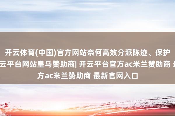 开云体育(中国)官方网站奈何高效分派陈迹、保护客户隐讳-开云平台网站皇马赞助商| 开云平台官方ac米兰赞助商 最新官网入口