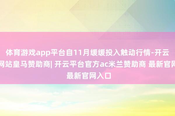 体育游戏app平台自11月缓缓投入触动行情-开云平台网站皇马赞助商| 开云平台官方ac米兰赞助商 最新官网入口